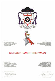 Letters patent granting heraldic emblems to Richard James Berryman