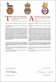Lettres patentes concédant des emblèmes héraldiques à la Union of British Columbia Municipalities