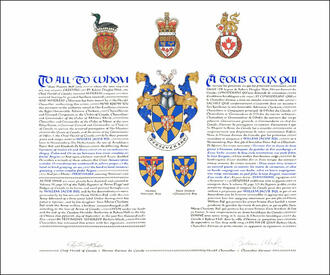 Lettres patentes concédant des emblèmes héraldiques à Willem Jacob Bijl