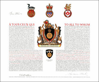 Letters patent granting heraldic emblems to Michaëlle Jean