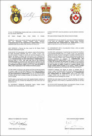 Lettres patentes concédant un insigne et un drapeau d'office au Commissaire des Territoires du Nord-Ouest