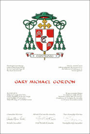Lettres patentes concédant des emblèmes héraldiques à Gary Michael Gordon