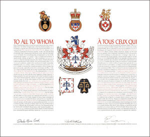 Letters patent granting heraldic emblems to The Canadian Bar Association Letters patent granting heraldic emblems to The Canadian Bar Association