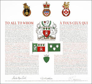 Lettres patentes concédant des emblèmes héraldiques à The Guelph Collegiate – Vocational Institute