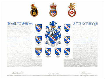 Letters patent granting heraldic emblems to Autumn Joan Lucas
