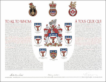 Letters patent granting heraldic emblems to Richard Alan White