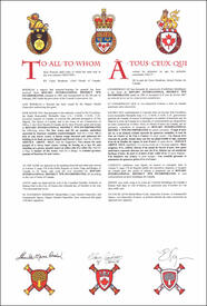 Letters patent granting heraldic emblems to Rotary International District 7070 Incorporated Letters patent granting heraldic emblems to Rotary International District 7070 Incorporated