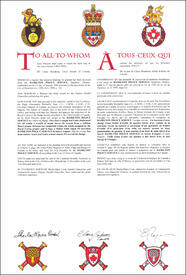 Letters patent granting heraldic emblems to the Hamilton Police Service Letters patent granting heraldic emblems to the Hamilton Police Service