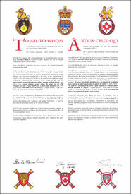 Lettres patentes concédant des emblèmes héraldiques à David Codack