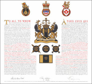 Lettres patentes concédant des emblèmes héraldiques à la Cour fédérale Lettres patentes concédant des emblèmes héraldiques à la Cour fédérale