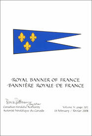 Letters patent confirming the blazon of the Royal Banner of France
