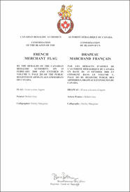 Letters patent confirming the blazon of a French Merchant Flag Letters patent confirming the blazon of a French Merchant Flag