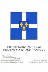 Lettres patentes confirmant le blasonnement d'un drapeau marchand français Lettres patentes confirmant le blasonnement d'un drapeau marchand français