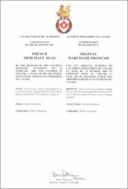 Letters patent confirming the blazon of a French Merchant Flag