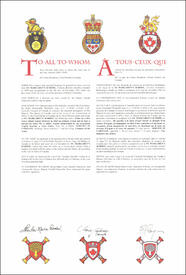 Letters patent granting heraldic emblems to St. Margaret’s School Letters patent granting heraldic emblems to St. Margaret’s School