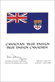 Letters patent confirming the blazon of the Canadian Blue Ensign