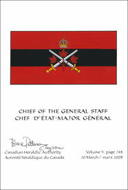 Letters patent confirming the blazon of the Flag of the Chief of the General Staff Letters patent confirming the blazon of the Flag of the Chief of the General Staff