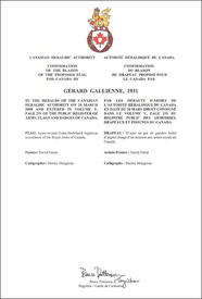 Letters patent confirming the blazon of the Proposed Flag: Gérard Gallienne, 1931 Letters patent confirming the blazon of the Proposed Flag: Gérard Gallienne, 1931