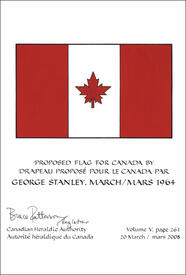 Letters patent confirming the blazon of the Proposed Flag: George Stanley, 1964 Letters patent confirming the blazon of the Proposed Flag: George Stanley, 1964