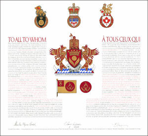 Letters patent granting heraldic emblems to Paul’s Restaurants Ltd. Letters patent granting heraldic emblems to Paul’s Restaurants Ltd.
