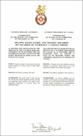 Letters patent confirming the blazon of the Badge of the 405 Long Range Patrol and Training Squadron Letters patent confirming the blazon of the Badge of the 405 Long Range Patrol and Training Squadron