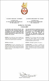 Letters patent confirming the blazon of the Badge of HMCS Calgary Letters patent confirming the blazon of the Badge of HMCS Calgary