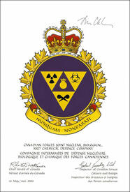 Lettres patentes confirmant le blasonnement de l'insigne de l'Unité interarmées d'intervention du Canada
