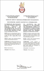 Letters patent approving the Badge of the Assistant Deputy Minister (Information Management) Letters patent approving the Badge of the Assistant Deputy Minister (Information Management)