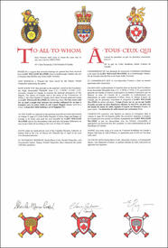 Letters patent granting heraldic emblems to Gary William MacPhie Letters patent granting heraldic emblems to Gary William MacPhie