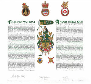 Lettres patentes concédant des emblèmes héraldiques à Douglas Graeme Bassett