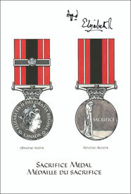 Lettres patentes enregistrant la Médaille du sacrifice