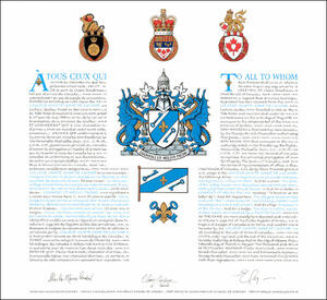 Lettres patentes concédant des emblèmes héraldiques au Collège Sainte-Anne de Lachine
