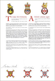 Lettres patentes concédant des emblèmes héraldiques à R.C. Purdy Chocolates Ltd.