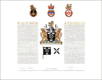 Lettres patentes concédant des emblèmes héraldiques à la Black Loyalist Heritage Society
