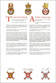 Lettres patentes concédant un drapeau au Sénat du Canada Lettres patentes concédant un drapeau au Sénat du Canada