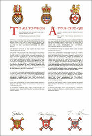 Letters patent granting a Badge for use by Honorary Aides-de-Camp Letters patent granting a Badge for use by Honorary Aides-de-Camp