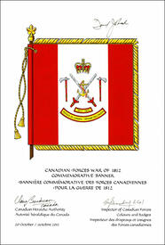 Letters patent approving the Canadian Forces War of 1812 Commemorative Banner