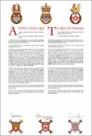 Lettres patentes concédant des emblèmes héraldiques à Patrice Tremblay