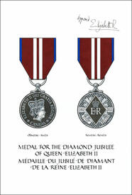 Letters patent registering Queen Elizabeth II's Diamond Jubilee Medal