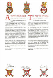 Lettres patentes concédant des emblèmes héraldiques à la Sûreté du Québec pour l’usage de la Division de la protection des personnalités