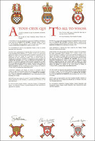 Lettres patentes concédant des emblèmes héraldiques à la Sûreté du Québec pour l’usage du Service d'urgence Lettres patentes concédant des emblèmes héraldiques à la Sûreté du Québec pour l’usage du Service d'urgence