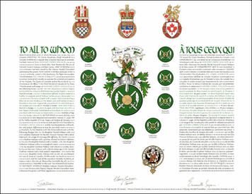 Letters patent granting heraldic emblems to Howard Carew Wallace