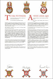 Lettres patentes concédant des emblèmes héraldiques à la St. George's Anglican Church (St. Catharines) Lettres patentes concédant des emblèmes héraldiques à la St. George's Anglican Church (St. Catharines)