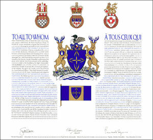 Letters patent granting heraldic emblems to The Corporation of the Township of South Frontenac