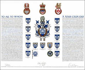 Letters patents granting heraldic emblems to Helmut Michael Eppich
