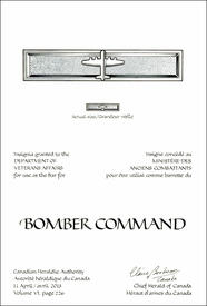 Letters patent granting an insignia to the Department of Veterans Affairs for use as the bar for Bomber Command Letters patent granting an insignia to the Department of Veterans Affairs for use as the bar for Bomber Command