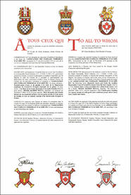Lettres patentes concédant des emblèmes héraldiques à l'Association des familles Thibodeau d’Acadie Inc. Lettres patentes concédant des emblèmes héraldiques à l'Association des familles Thibodeau d’Acadie Inc.