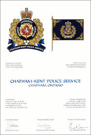 Letters patent granting heraldic emblems to the Chatham-Kent Police Service Letters patent granting heraldic emblems to the Chatham-Kent Police Service