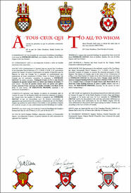 Letters patents granting heraldic emblems to Stéphane Gignac Letters patents granting heraldic emblems to Stéphane Gignac