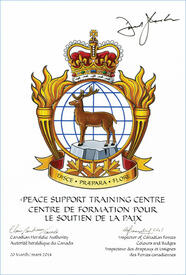 Letters patent approving the badge of the Peace Support Training Centre Letters patent approving the badge of the Peace Support Training Centre